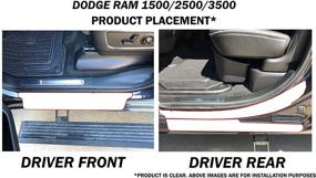 img 2 attached to 🚪Индивидуальный прозрачный защитник: пленка защиты краски порога двери Red Hound Auto для Dodge Ram 1500 2500 3500 (2019-2020) только для кабины Crew Cab - 6 штук невидимого покрытия