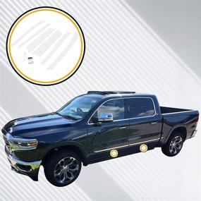 img 3 attached to 🚪 Custom Clear Protector: Red Hound Auto Door Sill Paint Protection Film for Dodge Ram 1500 2500 3500 (2019-2020) Crew Cab Only - 6 Piece Invisible Cover