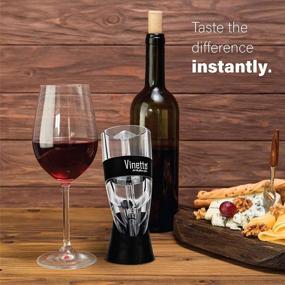 img 2 attached to 🍷 Vinetto Wine Aerator - Enhances Wine Flavor - Triple Aerating Layers - High-Quality Wine Bottle Pourer with Bonus Travel Pouch & Drying Stand