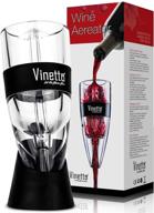 🍷 vinetto wine aerator - enhances wine flavor - triple aerating layers - high-quality wine bottle pourer with bonus travel pouch & drying stand логотип