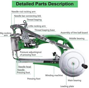 img 2 attached to 👞 Seeutek Машина для ремонта обуви Ручная машинка для шитья сапожника: Лучшие исправления обуви, сумок и одежды с ручным шитьем кожи - идеально подходит для стежки хлопчатобумажной нейлона.