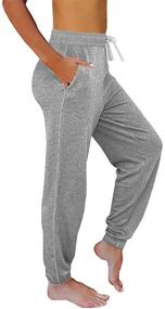 img 3 attached to 👖 Stylish and Comfortable AUTOMET Baggy Sweatpants for Women with Pockets - Ideal for Lounge, Pajamas, Yoga, and Workout