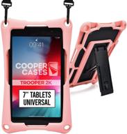 📱 cooper trooper 2k rugged case: ultimate protection for 7" tablets – universal fit, tough bumper, shockproof kids holder with carrying cover bag, stand, and strap logo