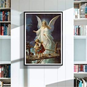 img 2 attached to ⭐ LPRTALK DIY Full Drill 5D Diamond Painting Kit - Guardian Angel Cross Stitch Arts Crafts for Home Wall Decor - 12X16 inches - Embroidery Dotz Kit with Round Drill (Full Drill)