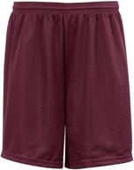 👦 stay cool and active with youth mesh tricot 6 shorts for boys' clothing logo