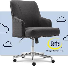 img 4 attached to 🪑 Serta Leighton Home Office Chair in Inviting Graphite Twill Fabric - Optimize Your Search!