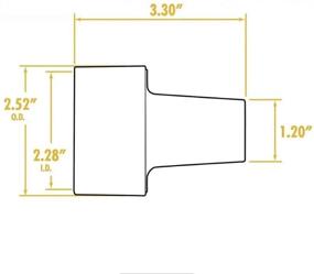 img 1 attached to 🌀 Universal Shop Vac Hose Adapter Kit with Reducer Fittings – 2 1/2 Inch for 1.5 and 1.25 Hoses. Replacement Parts Included.