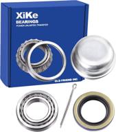 xike 1 set trailer wheel hub bearings kit for 1'' axles - l44643/l44610 bearings and 12192tb seal od 1.980'' with dust cover and cotter pin - rotary, quiet, high-speed, and durable логотип