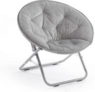 🪑 grey micromink saucer chair by urban shop - enhance your urban space логотип