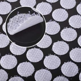 img 3 attached to Versatile 3/8 Inch White Sticky Coins: 1200 Self-Adhesive Hook and Loop Round Dots Tapes