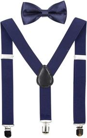 img 4 attached to Hanerdun Kids Suspenders Bowtie Sets: Stylish Adjustables for Boys and Girls