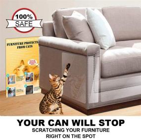 img 3 attached to 🐱 Binary Barn Cat Scratch Deterrent Shields: Total Furniture Protection & Couch Guards for Cats