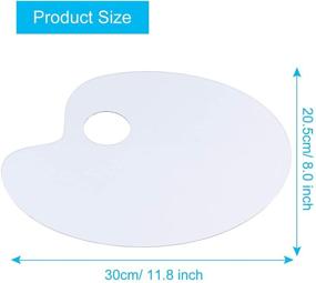 img 3 attached to Bligo 2 Pcs Clear Acrylic Paint Palette for DIY Art Craft Painting, Translucent Oval Artist Palette for Oil Paints Mixing, Effortless Cleaning, 10 x 6 Inches