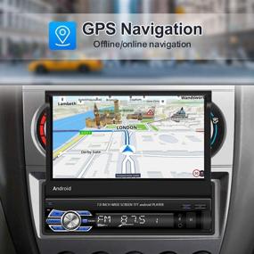 img 3 attached to 🚗 Podofo Android 10.1 Одиночный DIN Автомобильный стерео с GPS навигацией, 7'' Сенсорный экран, WiFi, Bluetooth, USB, FM, MP5, Зеркальное соединение, Встроенная камера заднего вида (2G+32G)