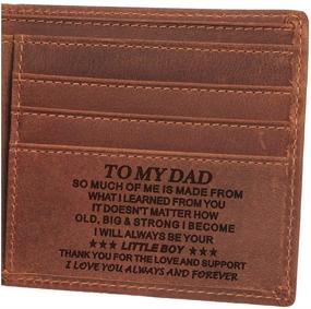 img 4 attached to 👔 Personalized Engraved Men's Accessories: Father's Birthday Wallets, Card Cases, and Money Organizers for Daughters