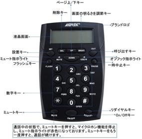img 2 attached to 📞 AGPtek Кордовый телефон для колл-центра HA0021 с моноауральными наушниками для гарнитуры, клавиатурой с тональным набором, функцией пересылки вызова и гарантией на 1 год - громкой связью