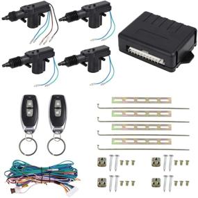 img 4 attached to 🔑 Enhanced Car Keyless Entry Kit with Actuator - X AUTOHAUX 4 Doors Central Lock Locking System