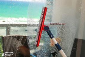 img 3 attached to 🏢 DSV 2-in-1 Telescopic Window Cleaning Kit: Professional Squeegee with Sponge and Rubber Cleaning Strip, Adjustable Length up to 127.5cm & 50” for Cleaning Windows at Various Angles