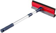 🏢 dsv 2-in-1 telescopic window cleaning kit: professional squeegee with sponge and rubber cleaning strip, adjustable length up to 127.5cm & 50” for cleaning windows at various angles logo