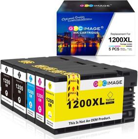 img 4 attached to GPC Image Compatible Ink Cartridges for Canon PGI-1200XL: Ultimate replacement pack for MAXIFY MB series printers (5-Pack, Black, Cyan, Magenta, Yellow)