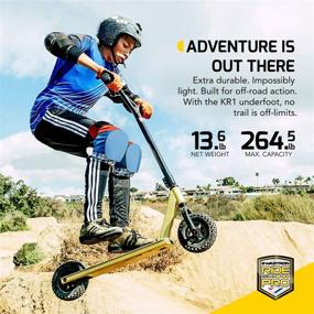 img 3 attached to ASTM-Certified All-Terrain Dirt Kick Scooter with 8-INCH KNOBBY Tires - Swagtron KR1