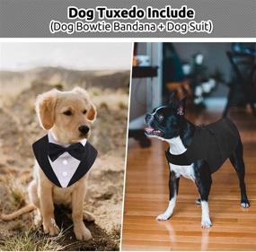 img 3 attached to 🐶 ASENKU Dog Tuxedo Bandana Set - Formal Wedding Attire for Large and Medium Dogs