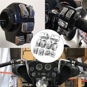 img 3 attached to 🏍️ Усилите управление своим Harley Davidson с помощью набора крышки кнопки Benlari Chrome Hand Control Switch Housing Cap (1996-2013)