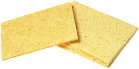 img 2 attached to 🔥 6pcs Soldering Iron Cleaning Sponge - 50x35mm Square High Temperature Sponge for Welding Platform, Welding Clean Pads