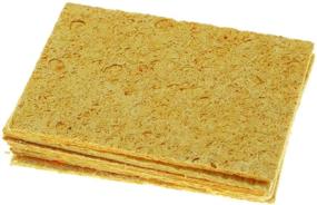 img 1 attached to 🔥 6pcs Soldering Iron Cleaning Sponge - 50x35mm Square High Temperature Sponge for Welding Platform, Welding Clean Pads