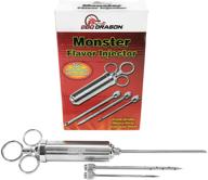 🍖 stainless steel meat injector kit with 3 needles and 4 extra silicone o rings - enhances flavor in turkey, birds, and all meats | bbq accessories by bbq dragon logo