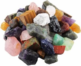 img 3 attached to 1 фунт оптовых натуральных необработанных кристаллов грубых камней для обработки, облицовки, полировки, обертывания проволокой - викка, рейки кристальное исцеление - разные камни | Mookaitedecor