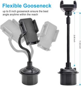 img 2 attached to 📱 Convenient Cup Phone Holder for Car: Adjustable Mount for iPhone Xs MAX/XR/XS/X/8/8 Plus, Galaxy S10/S9/S9 Plus/Note 9, Google Pixel