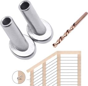 img 4 attached to 🔒 CKE 40 PCS 30° Angle Cable Railing Corner Protector Sleeve Beveled for 5/32&#34;, 3/16&#34; Wire Rope Cable Railing, T316 Marine Grade Stainless Steel Post Guard with Drill Bit