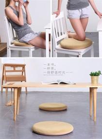 img 1 attached to 🪑 Grey Sigmat Memory Foam Seat Cushion 16 Inch - Anti-Slip Soft Round Stool Cushion Chair Pad