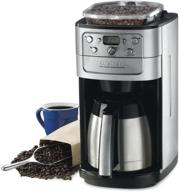 ☕ cuisinart automatic coffeemaker: burr grind & brew, 12 cup, charcoal water filter, 5 oz, brushed stainless steel - a perfect cup of coffee! logo