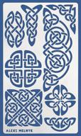 aleks melnyk #37.2 metal journal stencil - celtic knot, wicca, irish stencil | ultimate template for painting, wood burning, pyrography, wood carving, embroidery, quilting, scandinavian & viking symbol logo