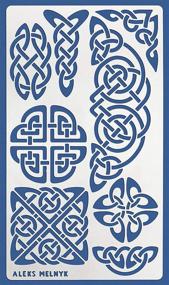 img 2 attached to Aleks Melnyk #37.2 Metal Journal Stencil - Celtic Knot, Wicca, Irish Stencil | Ultimate Template for Painting, Wood Burning, Pyrography, Wood Carving, Embroidery, Quilting, Scandinavian & Viking Symbol