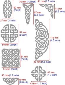 img 1 attached to Aleks Melnyk #37.2 Metal Journal Stencil - Celtic Knot, Wicca, Irish Stencil | Ultimate Template for Painting, Wood Burning, Pyrography, Wood Carving, Embroidery, Quilting, Scandinavian & Viking Symbol