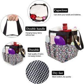img 1 attached to 🚿 Convenient College Dorm Room Essential: Portable Mesh Shower Caddy and Tote Bag
