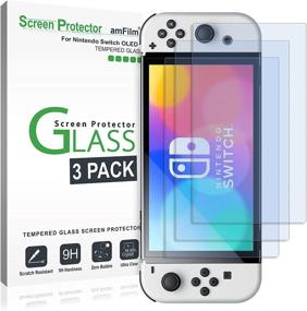 img 4 attached to Защитная пленка AmFilm Tempered Protector, совместимая с Nintendo