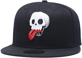 img 3 attached to 🧢 Quanhaigou Skull Skeleton Baseball Cap - edgy and adjustable snapback hat for both men and women