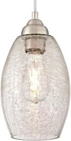 img 3 attached to 💡 Stylish Westinghouse Lighting 6105700: Brushed Nickel Mini Pendant with Clear Crackle Glass for Elegant Indoor Lighting