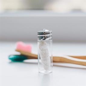 img 3 attached to 🌿 Eco-Friendly Biodegradable Dental Floss- Refillable Glass Holder, Naturally Waxed with Candelilla Wax, 100% Compostable, 33yds/30m Natural Silk Spool, Mint Flavored- Zero Waste Oral Care Solution