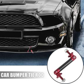 img 3 attached to 🚘 Car Adjustable Front Bumper Lip Splitter Support Rod - Carbon Fiber Pattern in Red by X AUTOHAUX