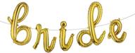 💍 stunning multicolor 16 inch bride letter foil balloon for vibrant wedding, bridal shower, engagement, and bachelorette parties – hen party décor - bachelorette party supplies (l bride gold) logo