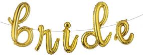 img 3 attached to 💍 Stunning Multicolor 16 Inch Bride Letter Foil Balloon for Vibrant Wedding, Bridal Shower, Engagement, and Bachelorette Parties – Hen Party Décor - Bachelorette Party Supplies (L Bride Gold)