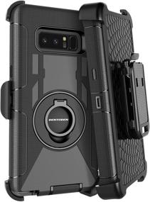 img 4 attached to 📱 BENTOBEN Galaxy Note 8 Case: Heavy Duty Shockproof with Belt Clip and Kickstand - Full Body Rugged Bumper Hybrid Holster Protective Case for Samsung Galaxy Note 8, Black