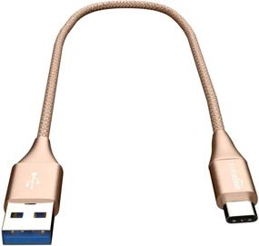 img 1 attached to Amazon Basics USB Type-C to ⚡ Type-A Double Braided Nylon Cable - 3 Inch