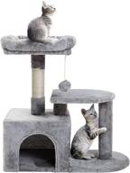 🐱 premium cat tree tower: superjare kitten tower with scratching post, plush perch, and dangling ball - ideal for indoor cats, provides endless cat activity and entertainment logo