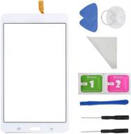 high-quality white touch screen panel digitizer glass for samsung galaxy tab 4 sm-t230 t230nu 7" inch with adhesive and tool - buy now! logo